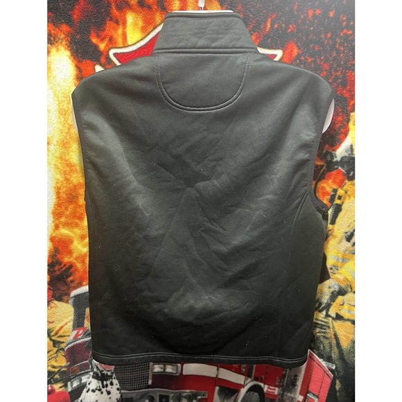 IZOD Vest Mens Large Black Spectator Fleece Full Zip‎ Sleeveless - Picture 2 of 6